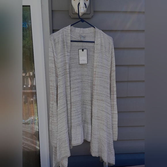 Dana Buchman Knit Open XXL  Cream/grey Cargdian - Picture 1 of 4